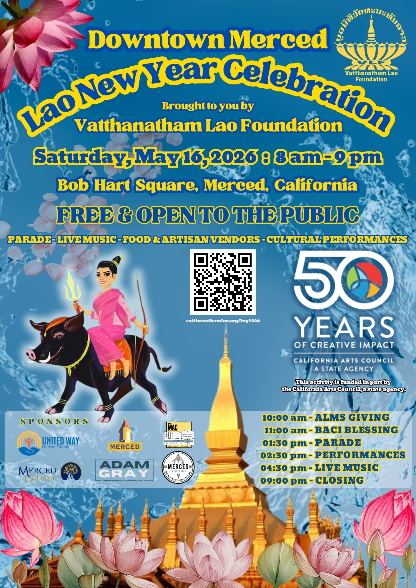 2026 Downtown Merced LNY Celebration Flyer